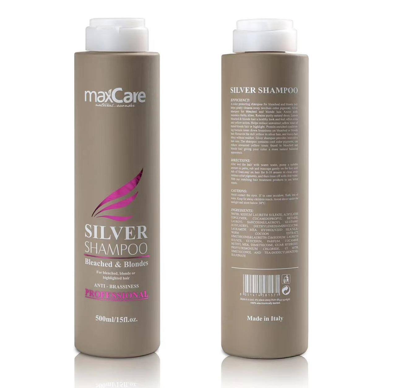 Shampoo Silver 500 Ml Maxcare
